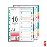A4 PVC 10 Index Divider