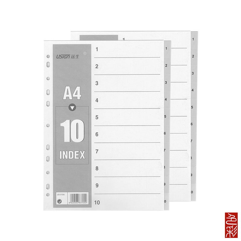 A4 PVC 10 Index Divider - Cheapest Price Guaranteed – Color Station Website