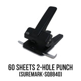 Suremark Heavy-Duty 2-Hole Punch (SQ 8840) (60 Sheets)