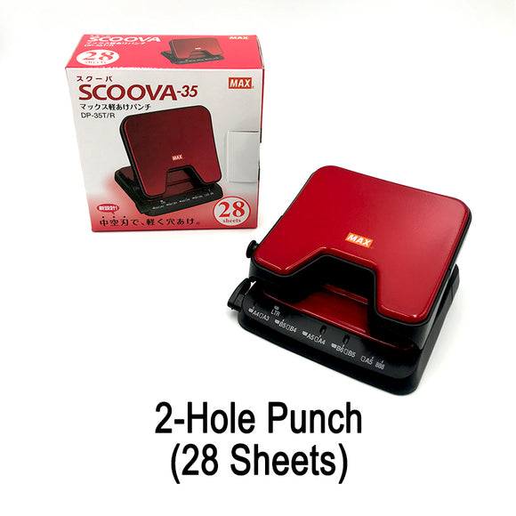 Max Scoova 2-Hole Punch DP-35T (28 Sheets)