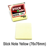 Stick Note Pad (3in x 3in) Yellow / Colours