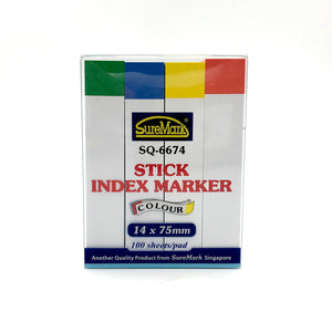 Suremark Stick Index Marker Note Pad (14x75mm) SQ-6674