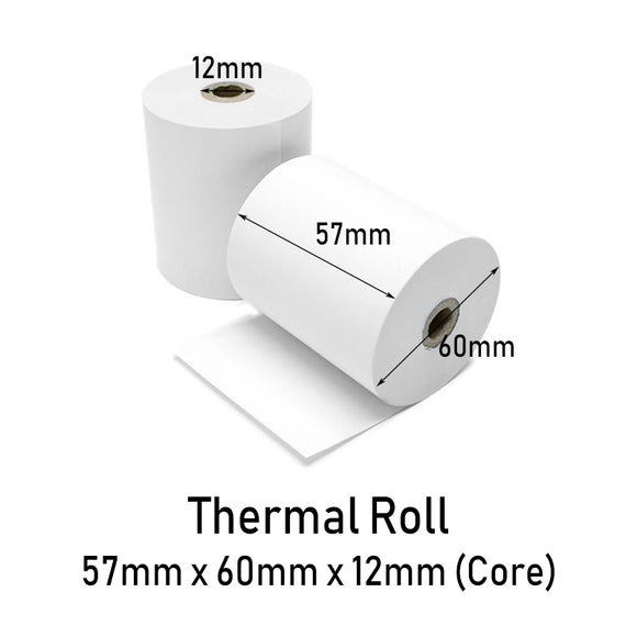 Thermal Paper Roll (57x60x12mm)