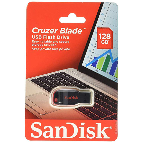 Sandisk Cruzer Blade USB Flash Drive 128GB