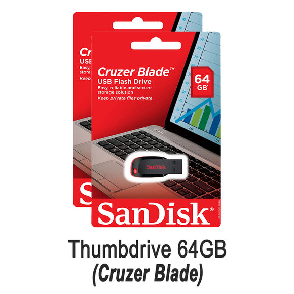 Sandisk Cruzer Blade USB Flash Drive 64GB