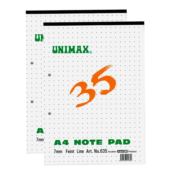 Unimax A4 Single Line 7mm Writing Pad