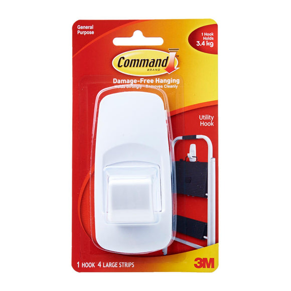 Command Damage-Free Hanging Utility Hook (Holds 3.4kg)