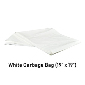 White Garbage Bag 19" x 19"