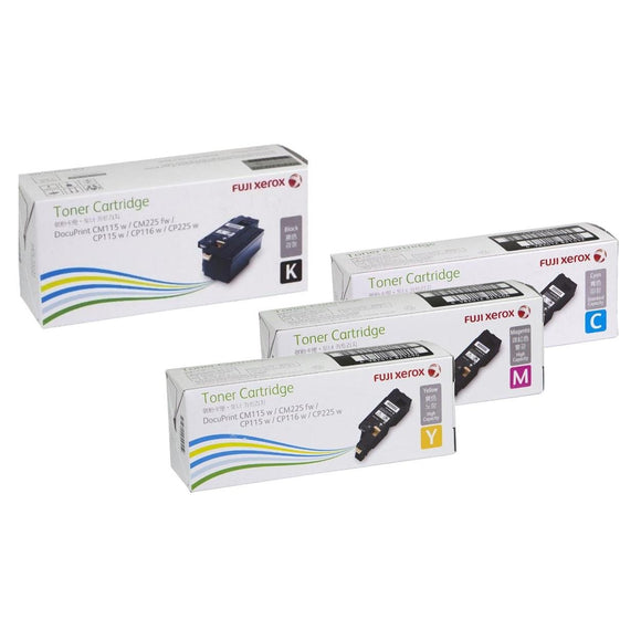 Fuji Xerox Toner (Black CT202264, Cyan CT202265, Magenta CT202266, Yellow CT202267)