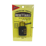 Re-settable Number Padlock (Plastic Body)