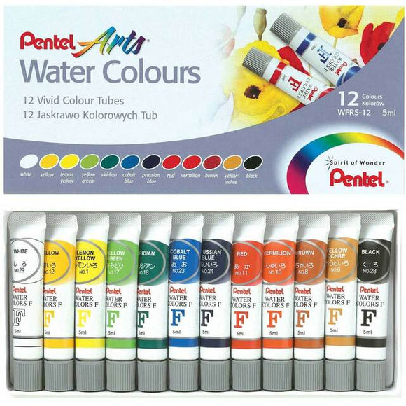 Pentel Arts Water Colours - 12 Colours [WFRS -12]