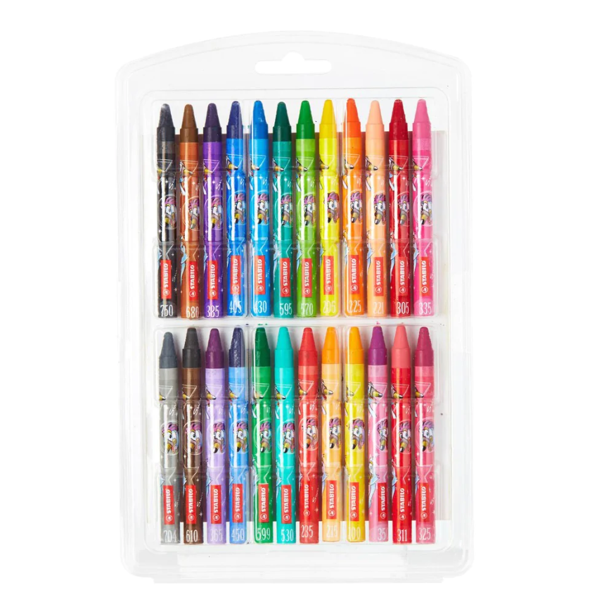 Stabilo Child Friendly Yippy-Wax Crayons - Set of 24 (Normal Size ...