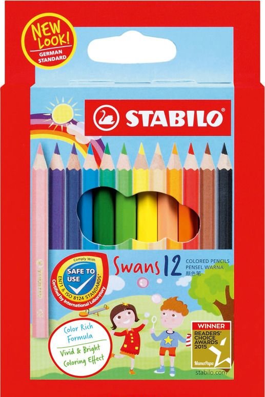 STABILO Swans Coloured Pencils - Box of 12