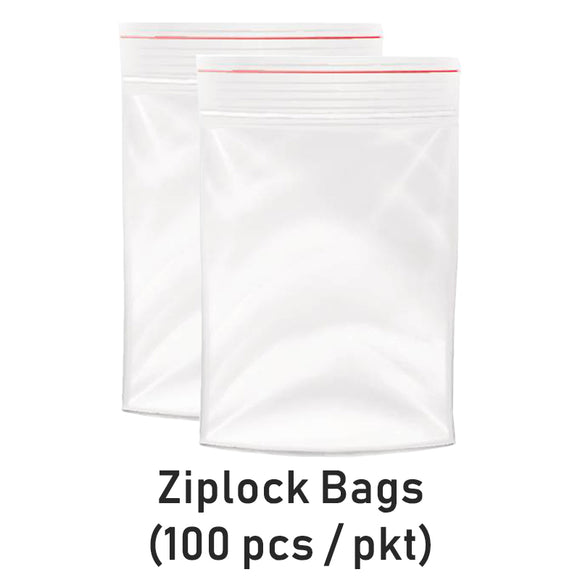 Clear Transparent Ziplock Packing Bag (100's / pkt)